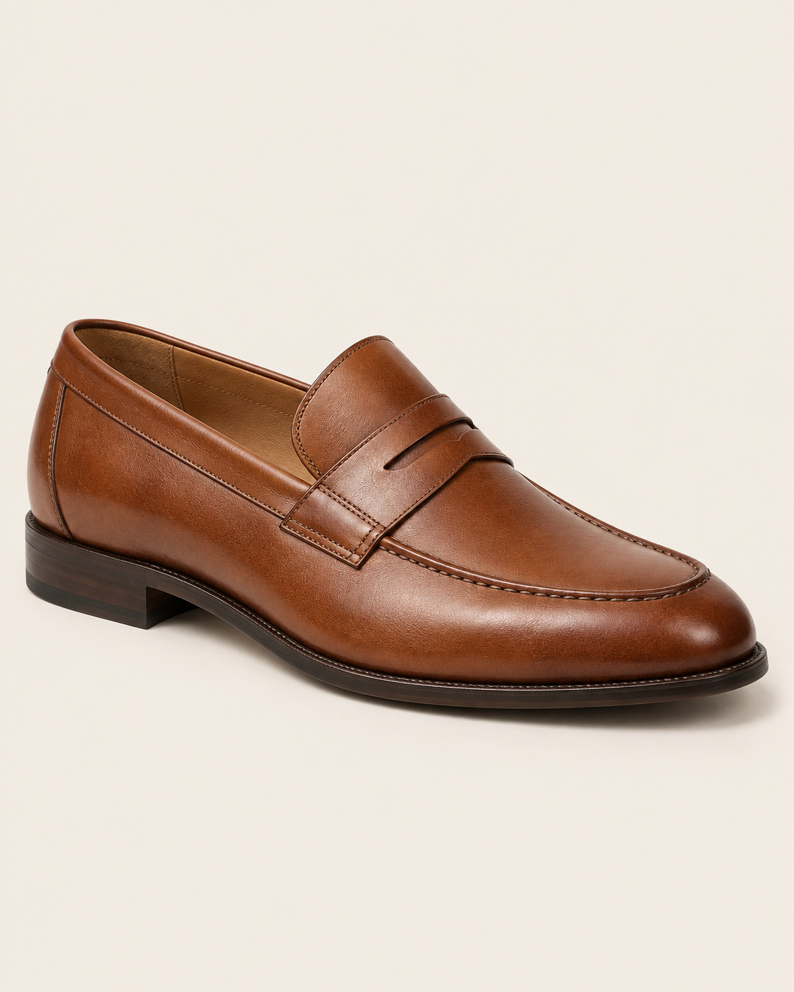 Loafer masculino em couro conhaque